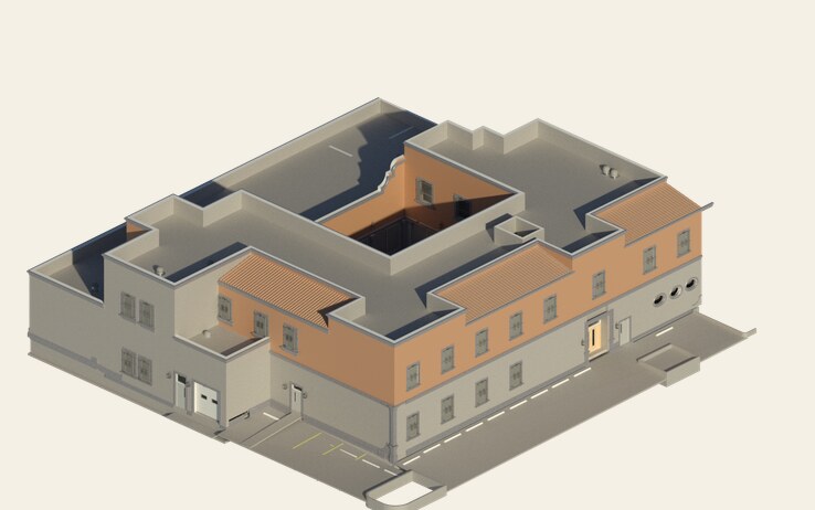Modelo BIM de un edificio institucional