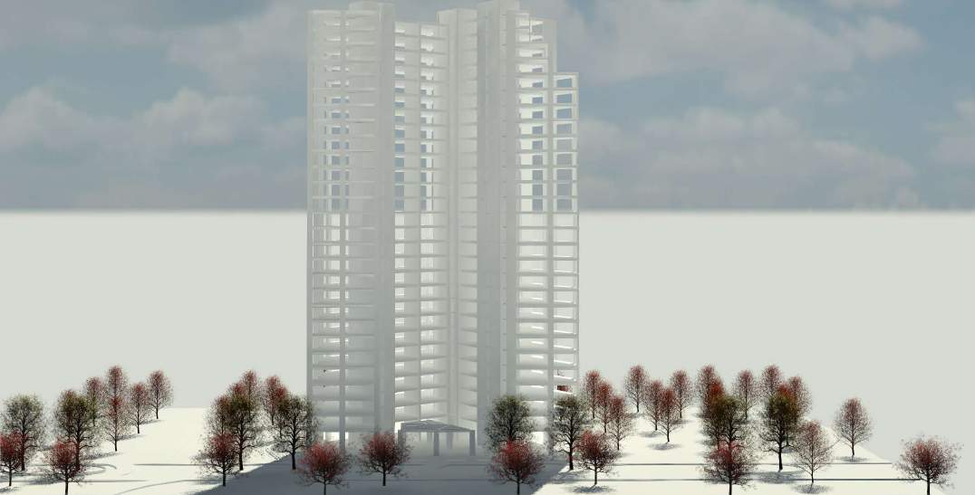 Modelo BIM de una torre estructural