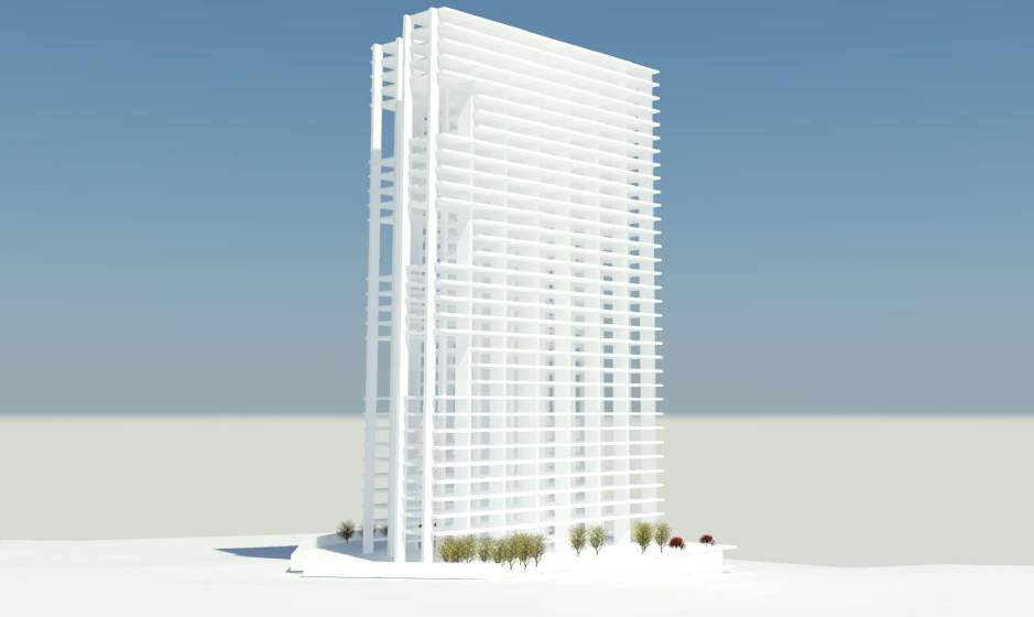 Modelo BIM de una torre de 33 niveles en Ciudad de México