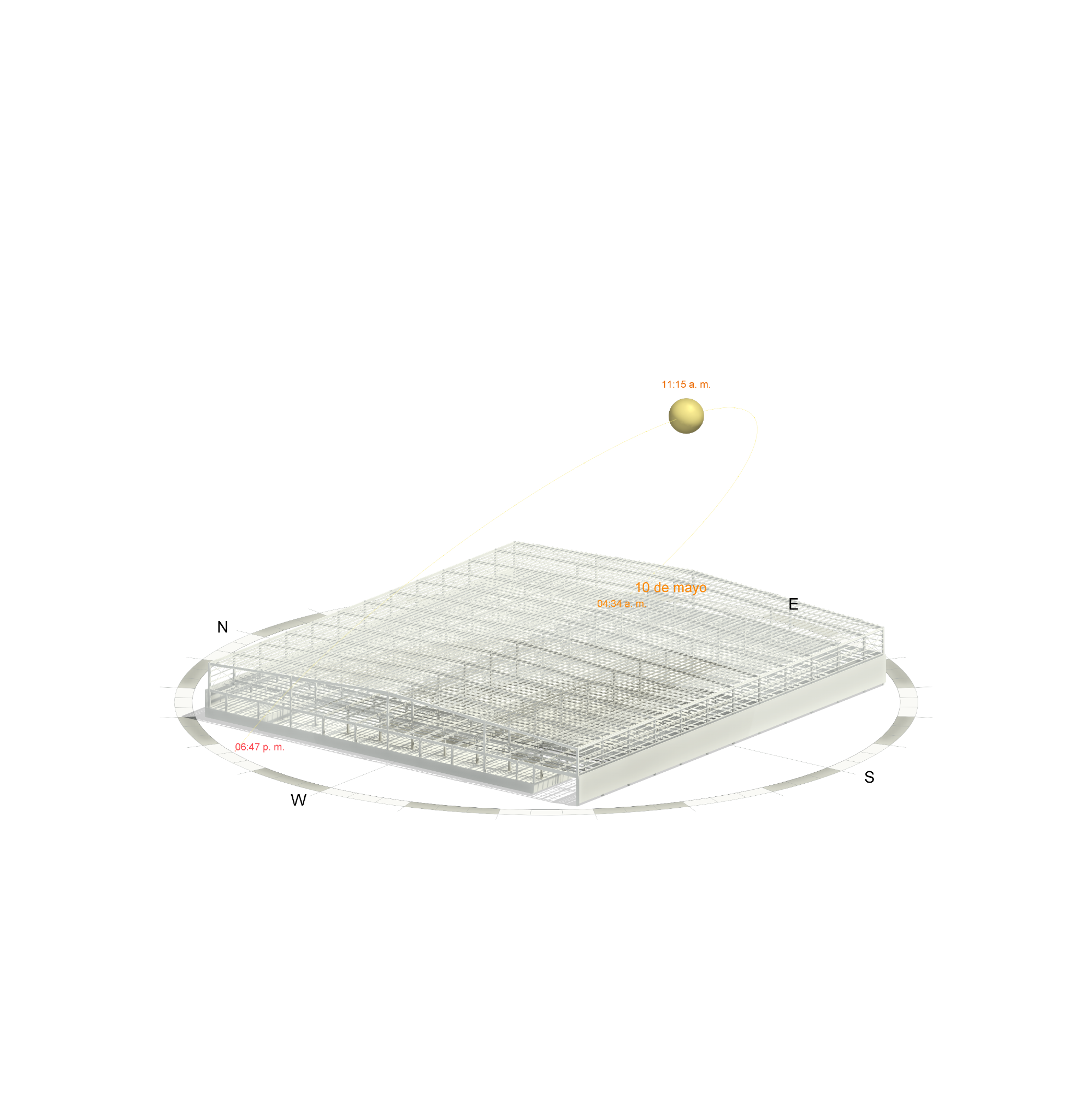 Modelo estructural de edificio con mezzanine