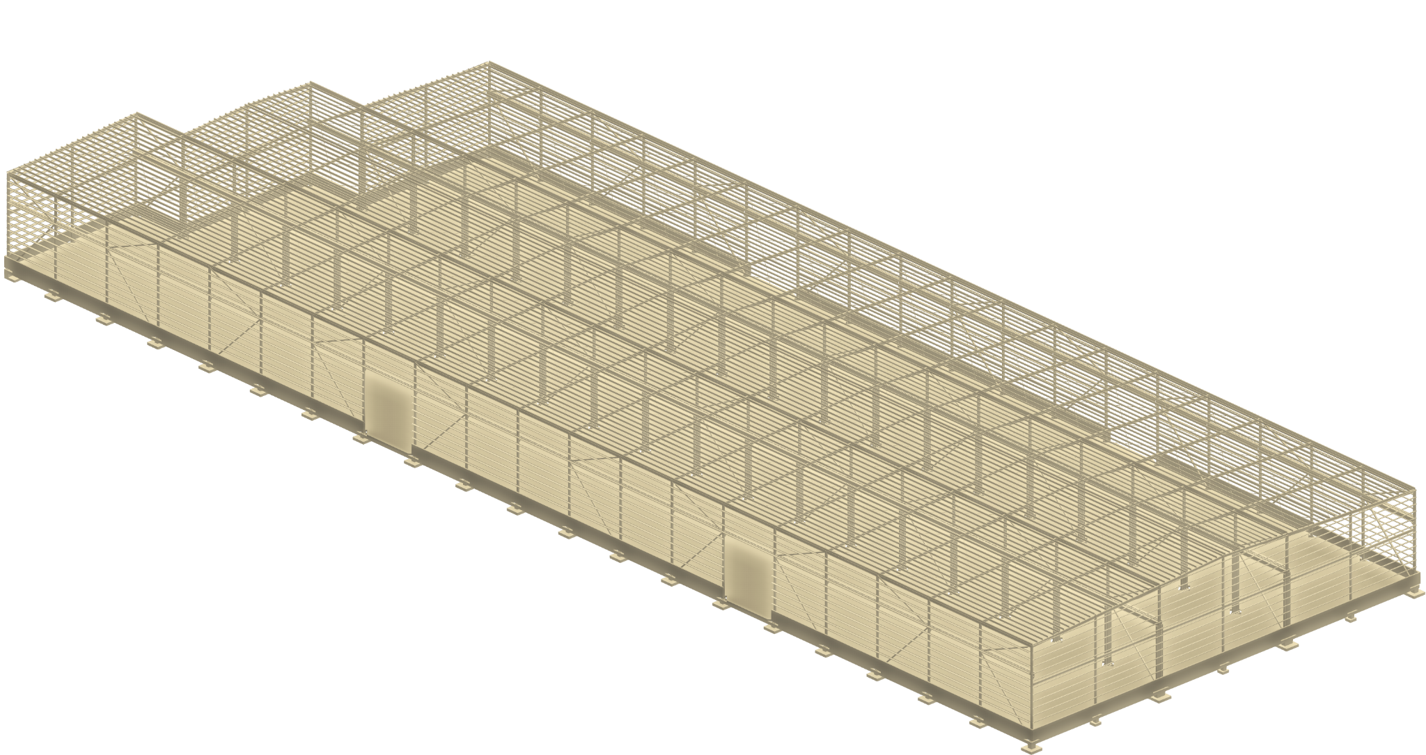 Modelo tridimensional de nave industrial