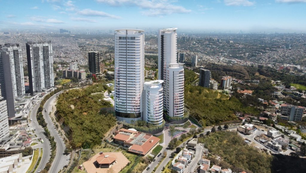 Vista aérea de un conjunto de torres